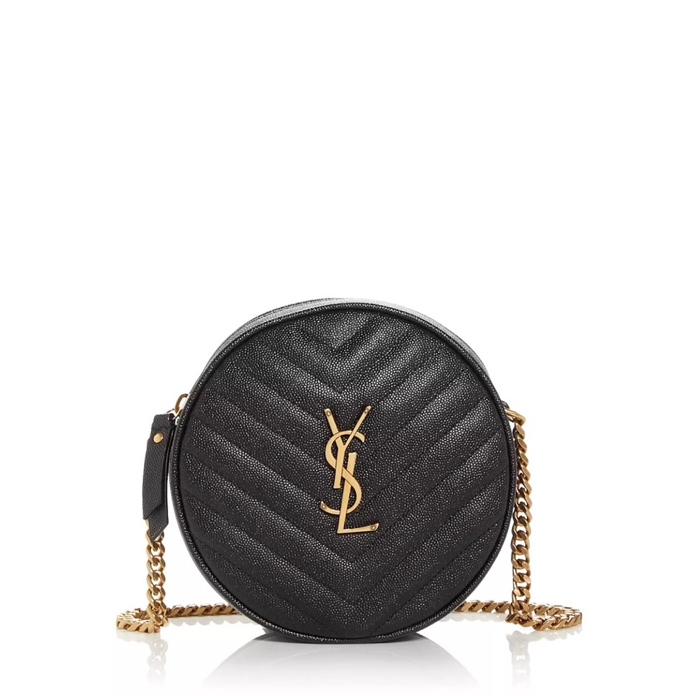 🚫⚠️ SOLD ⚠️🚫 Vinyle Round Quilted Leather Camera Bag (Black)
